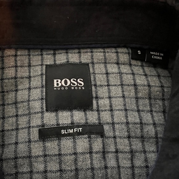 Hugo Boss Black and Gray winter long sleeve button up shirt, S - Picture 7 of 7